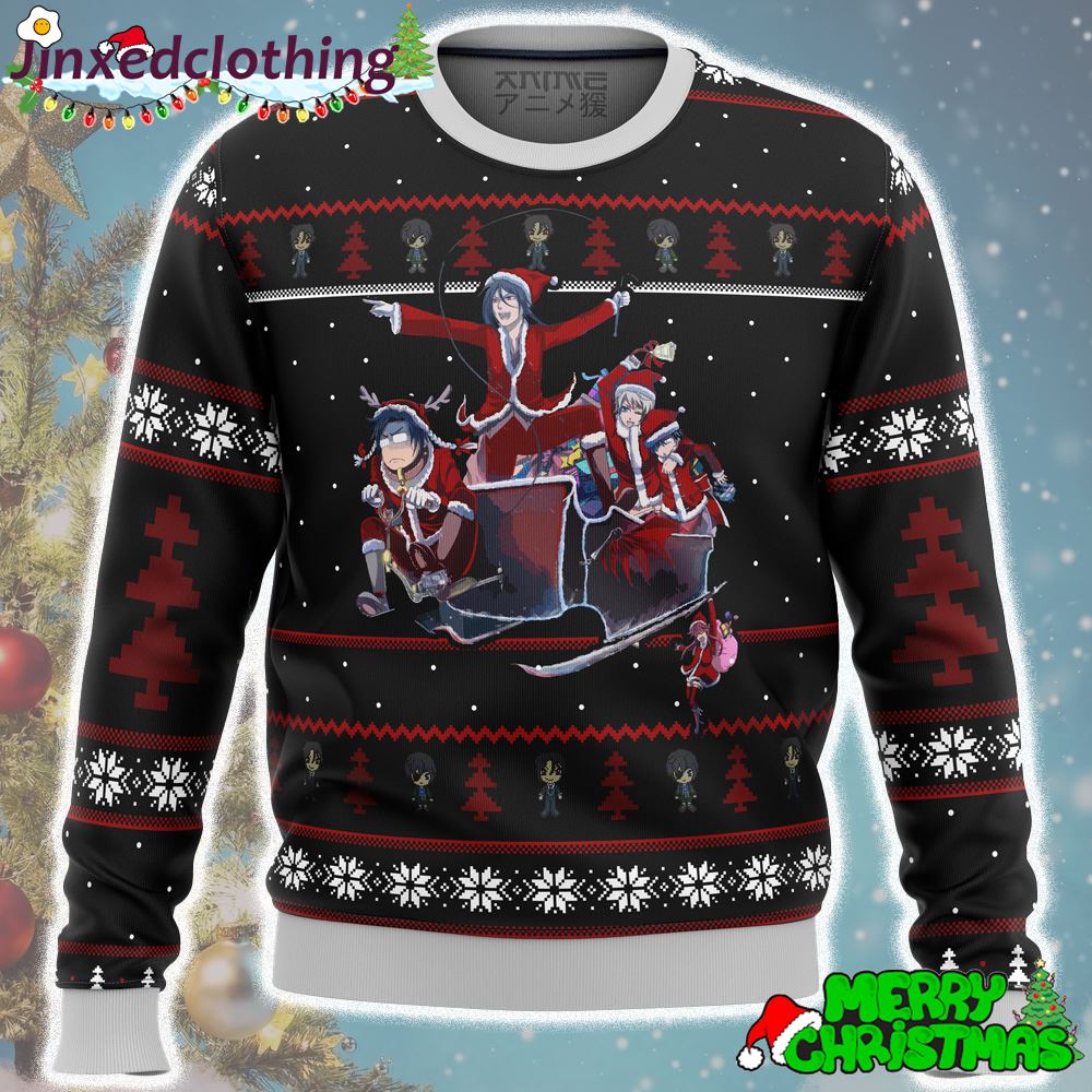 Black Butler Holiday Ugly Christmas Sweater Funny 